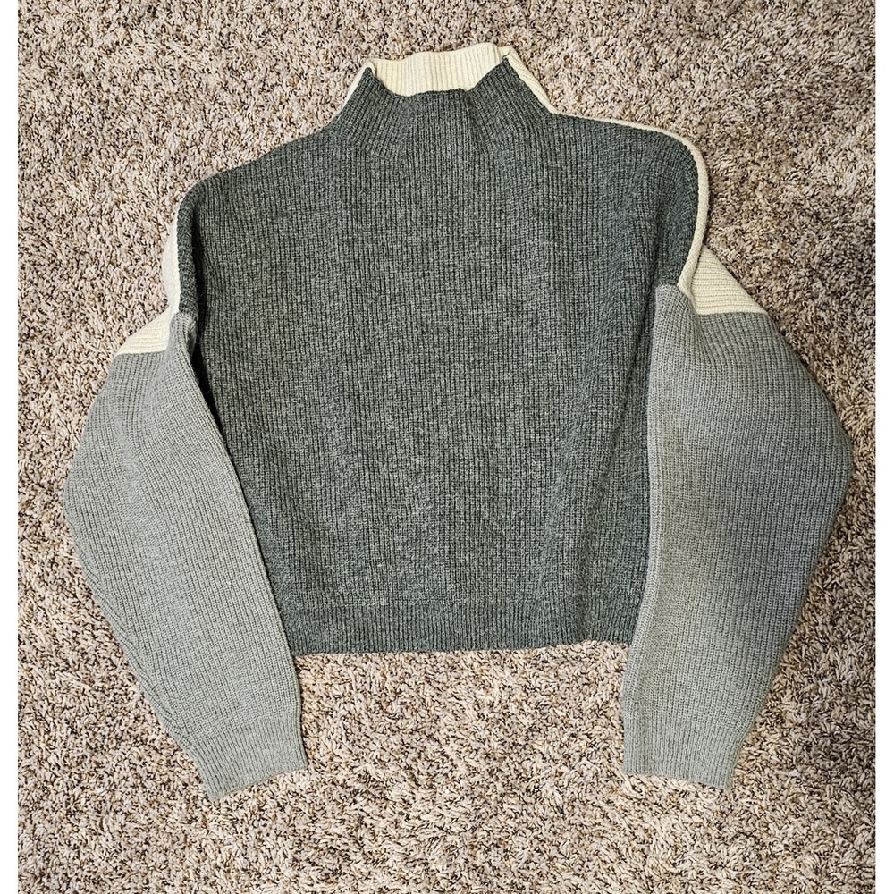 Le Lis Womens Cropped Sweater Cozy Soft Knit Long Sleeve Size Small Green - Picture 2 of 4